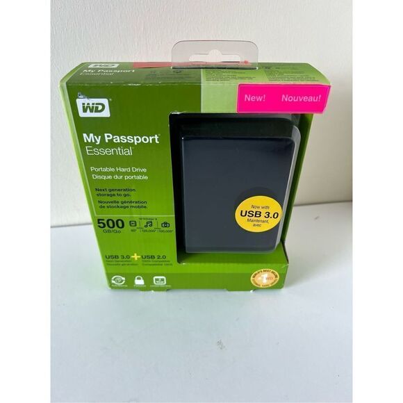 Western Digital My Passport Essential 500GB External 5400RPM USB 2.0 - Picture 1 of 5